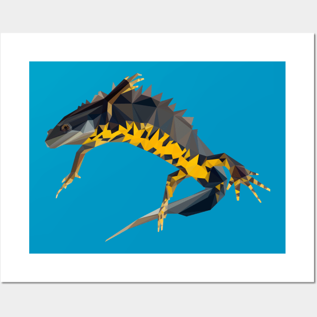 Great Crested Newt Wall Art by StephenWillisArt